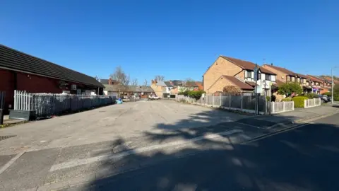 A general view of the car park in Broad Oak Drive.