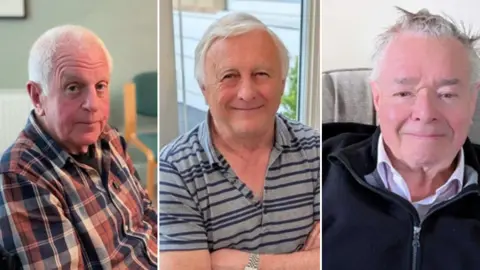 RMHT Bob Lisle (left) Tony Douglas (centre) and Keith Punshon (right)