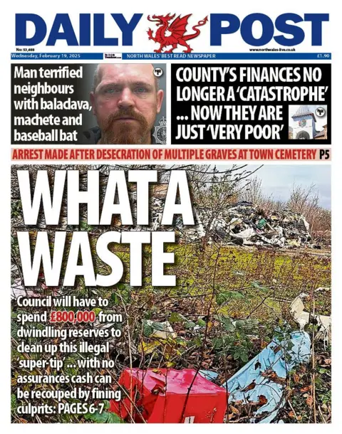 Daily Post front page of the Daily Post