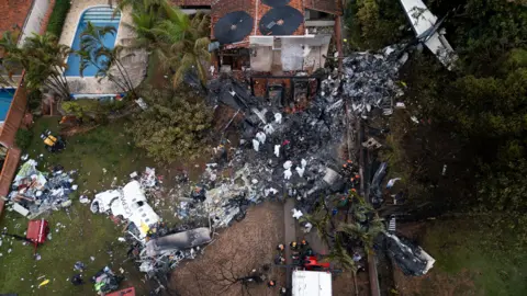 EPA The plane crashed in the state of Sao Paulo, Brazil 