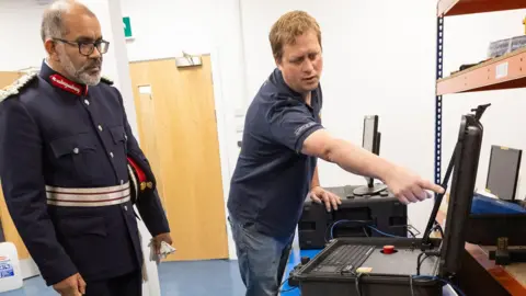 Aisling Magill The Lord-Lieutenant of Somerset enjoyed a tour and demonstration during his visit to Atlantas Marine 
