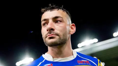 Jake Connor looks on whilst playing for Leeds Rhinos