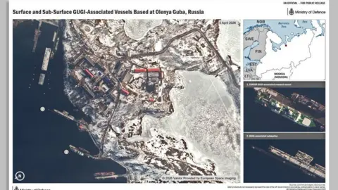 Ministry of Defence Satellite images of the UK-Norway operation against Russia 
