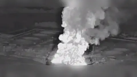 Telegram/Maduro Black -White Picture Explosion at Oil Pump Station