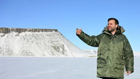Vice-President JD Vance tours the US military's Pituffik Space Base in Greenland on March 28, 2025