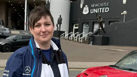 Linzi Smith Linzi Smith outside St James' Park