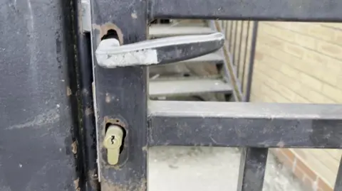 Locked gate