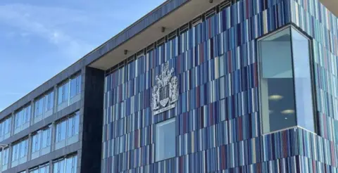 The modern civic offices of Doncaster council which overlook Sir Nigel Gresley Square