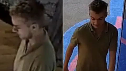 Nottinghamshire Police Grainy CCTV images of a man at a gallery