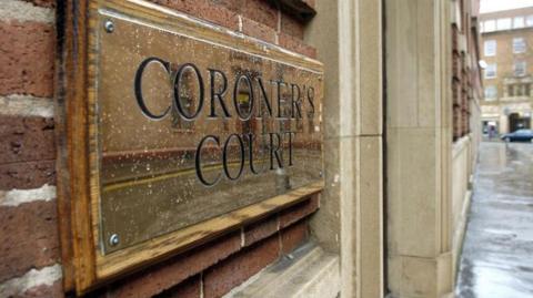 Coroner's court sign - generic image