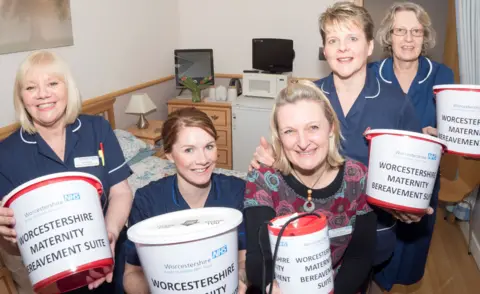 Worcestershire Acute Hospitals NHS Trust Trudy Berlet fundraising with colleagues