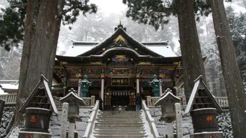 File photo of the Mitsumine Shrine in the snow.
