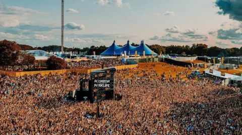 Parklife A crowd of people at a festival. 