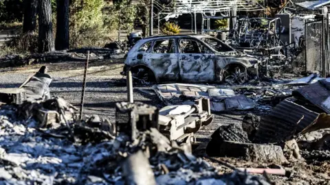 EPA The burned remains destroyed by the Park Fire