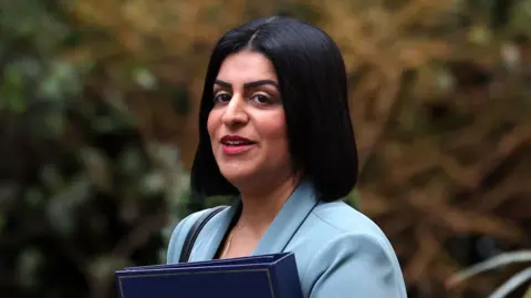 Shabana Mahmood walking down Downing Street 