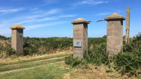 Gate posts of Lager Sylt, Alderney