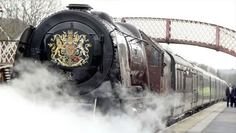 The Royal Train arrives at Appleby station, Cumbria, Tuesday March 22, 2005. 