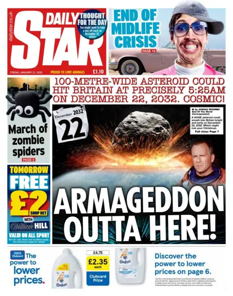 Daily Star front page 31 January 2025