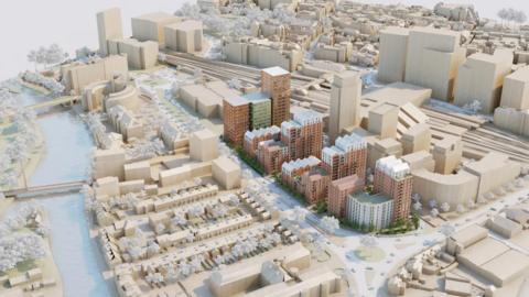 a CGI mock up image of the proposed development