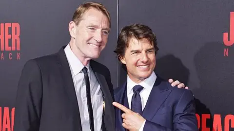 Getty Images Lee Child with Tom Cruise