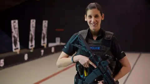 West Midlands Police  Rebecca Kalam in her firearms uniform