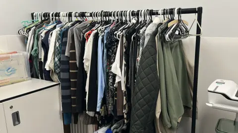 Supplied A view of the clothing bank at Queen's Medical Centre.
