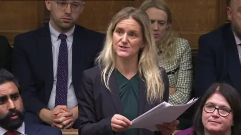 UK Parliament Kim Leadbeater speaking during the debate on the bill in the House of Commons