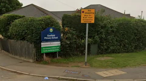 Google The entrance sign to Eastfield Primary School