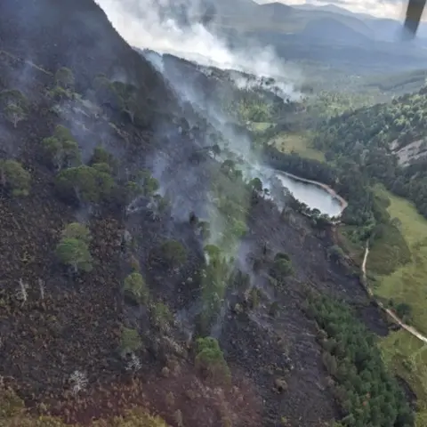 SFRS aerial shot of scorched earth