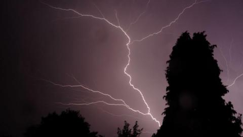 A lightning strike in England