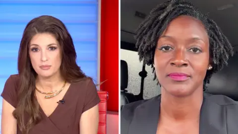 Helena Humphrey is talking to Angie Nixon.