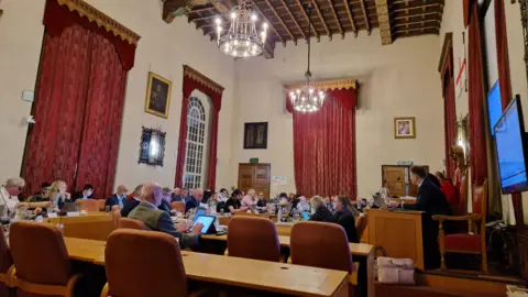 LDRS Peterborough City Council meeting in progress 