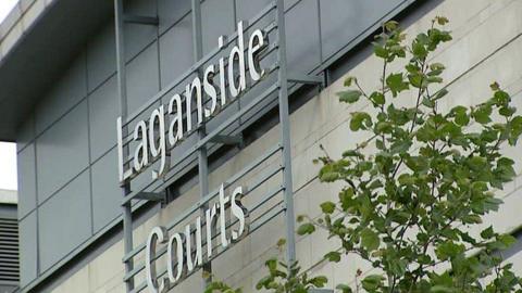 The exterior of Laganside Courts sign