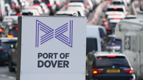 PA MEDIA A sign reading Port of Dover