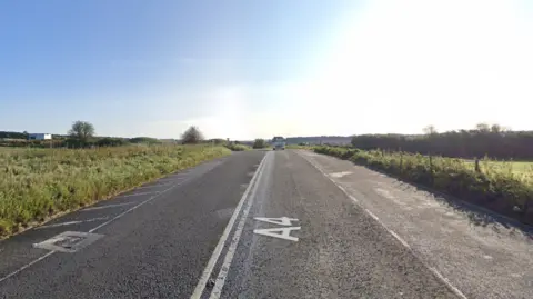 The A4 near Marlborough which includes three lanes of road.