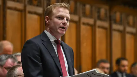 House of Commons Robbie Moore, Conservative MP for Keighley and Ilkley, speaking in the House of Commons.