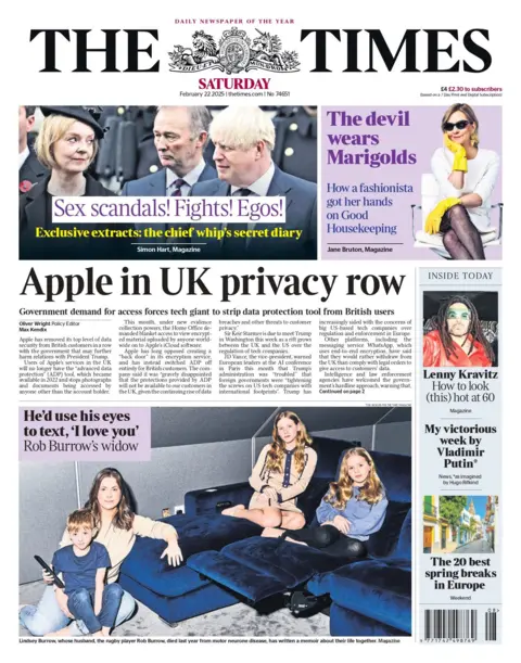 The Times front page 