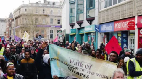 A walk of witness through Gallowtree Gate in Leicester