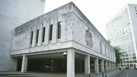 Richard Sowersby/BBC Exterior of the High Court in Manchester