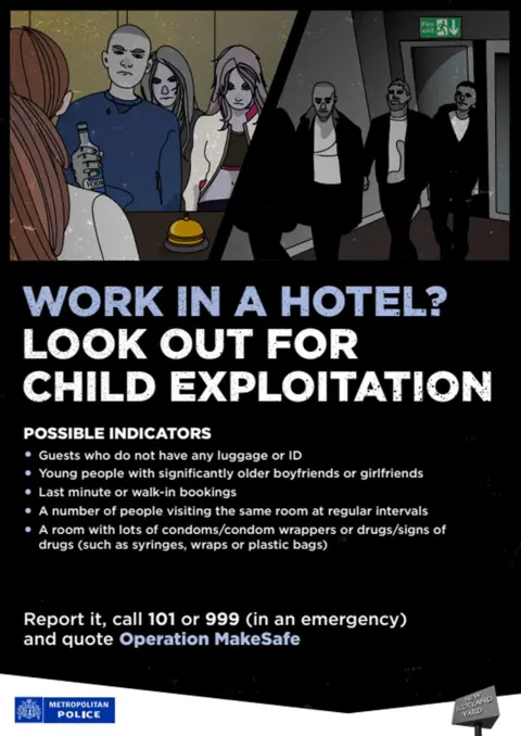 MET POLICE Operation Makesafe poster