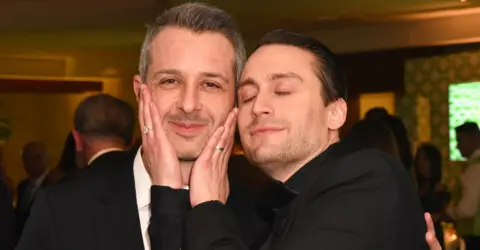 Getty Images Jeremy Strong and Kieran Culkin attend HBO's Official 2019 Golden Globe Awards After Party on January 6, 2019 in Los Angeles, California