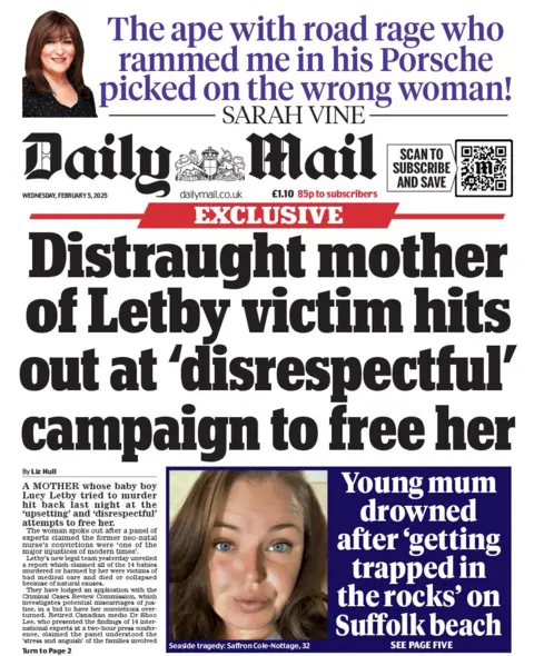 Daily Mail beforehand   page