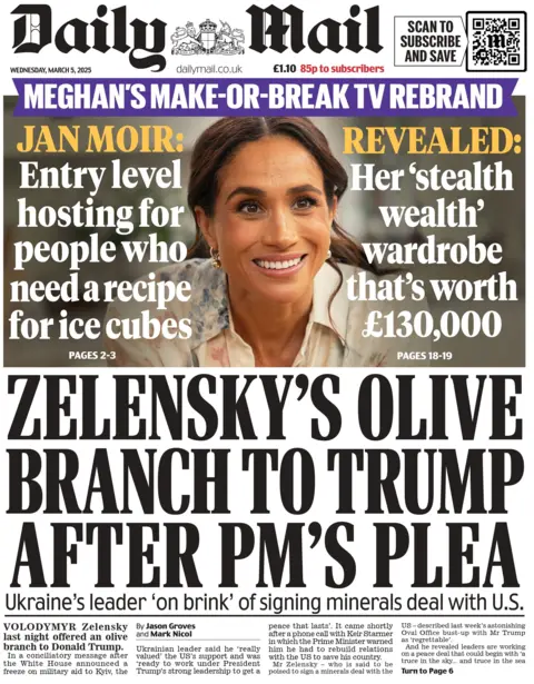  "Zelensky's olive branch to Trump after PM's plea."