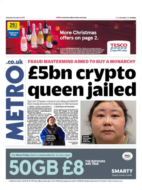  "£5bn crypto queen jailed".
