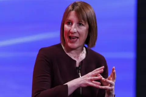 Rachel Reeves speaking at the UK's international investment summit