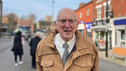 Tony Bucknall pictured in Hucknall town centre