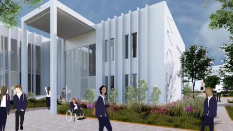 Artists' impression of new Worcester secondary school