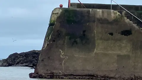 Breakwater in Port Isaac