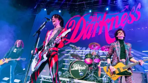 Getty Images The Darkness performing at The Roundhouse in London