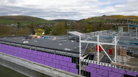 SBC An aerial view of construction work on the academy building